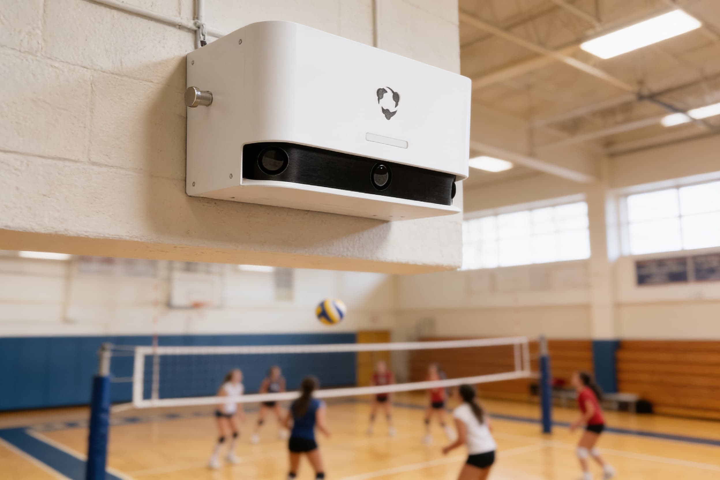Sports camera over volleyball practice