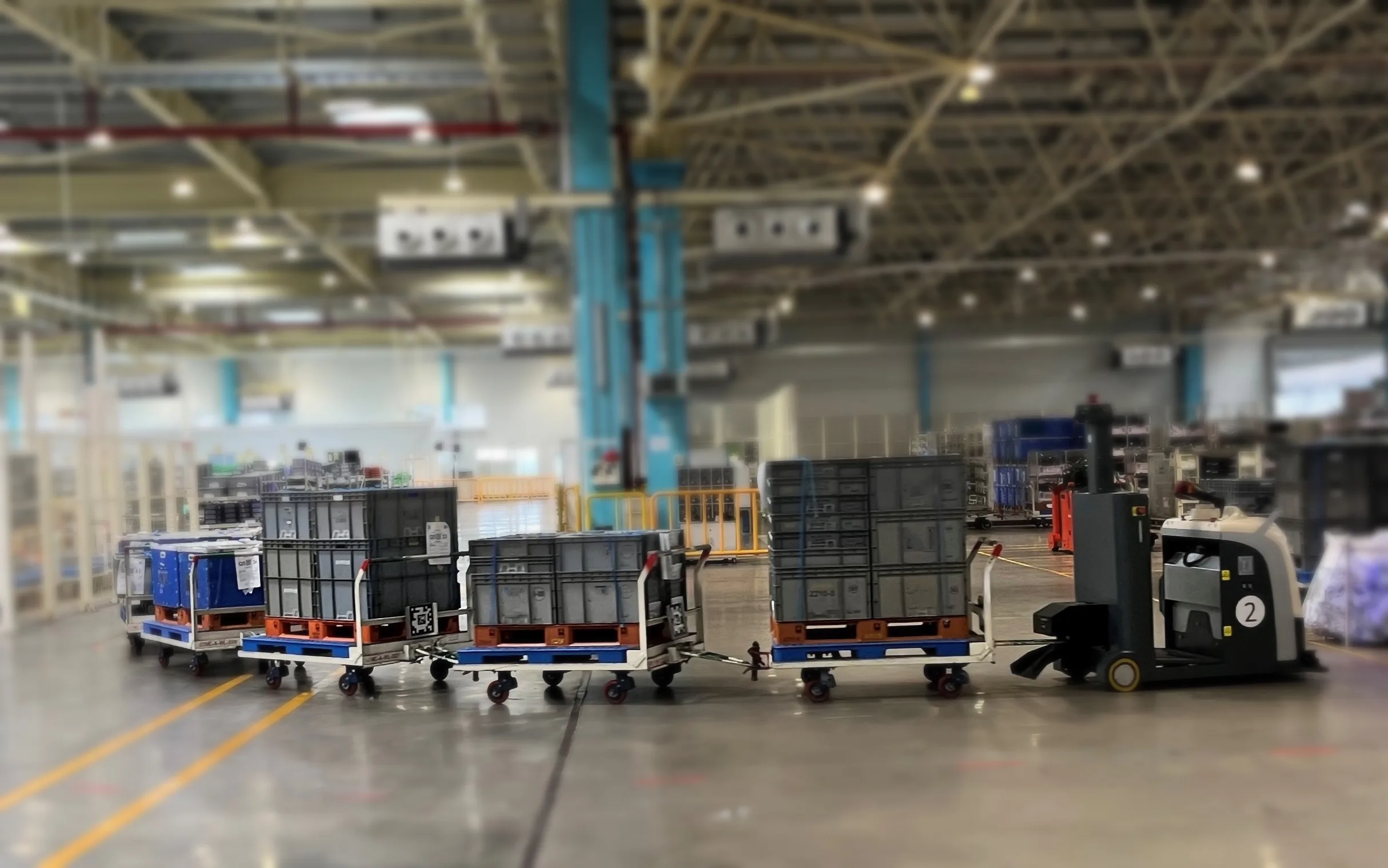 Standard Robots tugger at a real GAC Toyota plant
